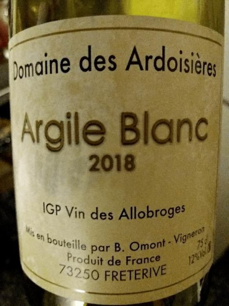 Argile Blanc - Domaine Des Ardoisières - Brice Omont 