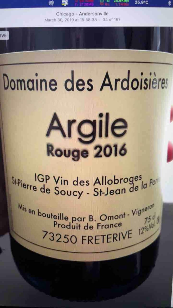 Argile Rouge - Domaine Des Ardoisières - Brice Omont 