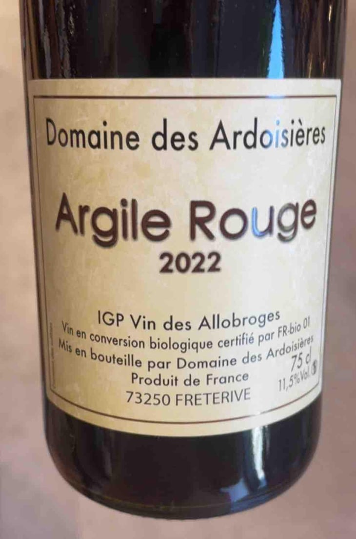 Argile Rouge - Domaine Des Ardoisières - Brice Omont 