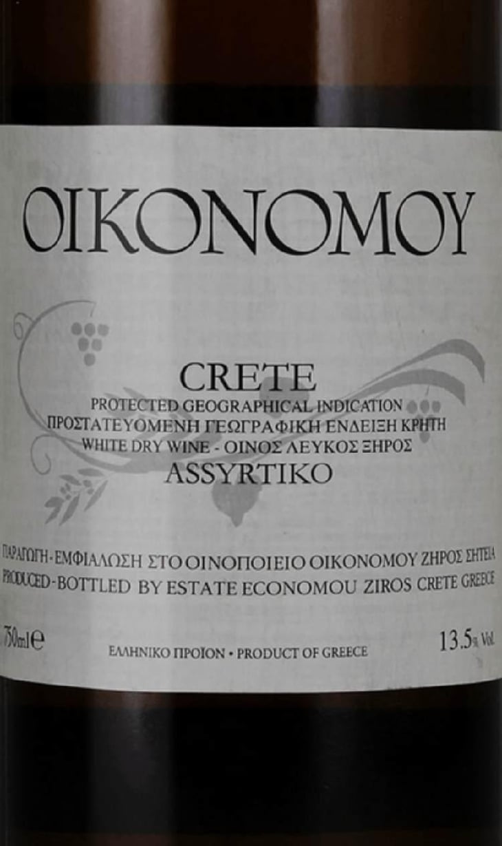 Assyrtiko - Domaine Economou - Yannis & Natassa Economou -2014
