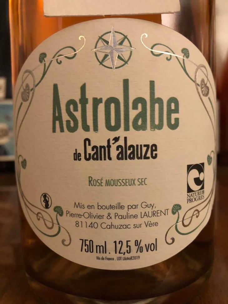 Astrolabe - Domaine de Cantalauze - Pierre-Olivier & Pauline Laurent -2016
