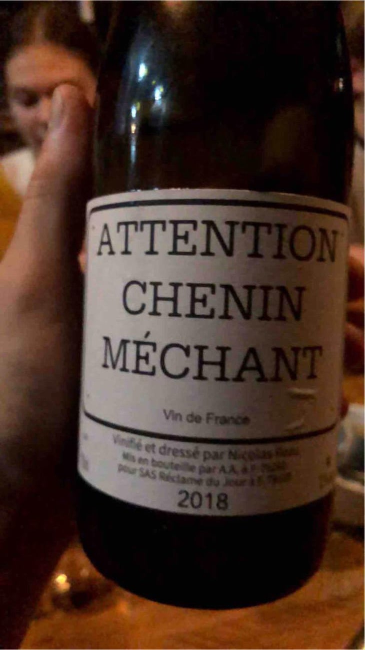 Attention Chenin Méchant - Le Clos des Treilles - Nicolas Reau 