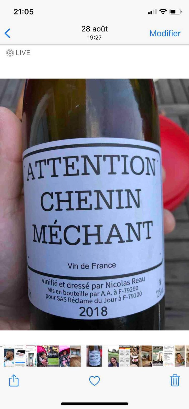 Attention Chenin Méchant - Le Clos des Treilles - Nicolas Reau 