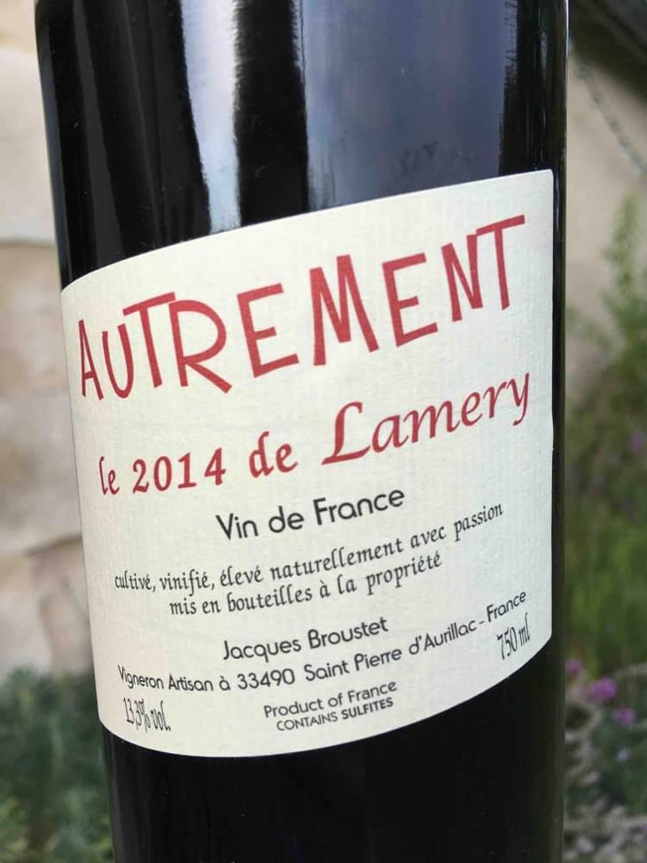 Autrement - Château Lamery - Jacques Broustet 