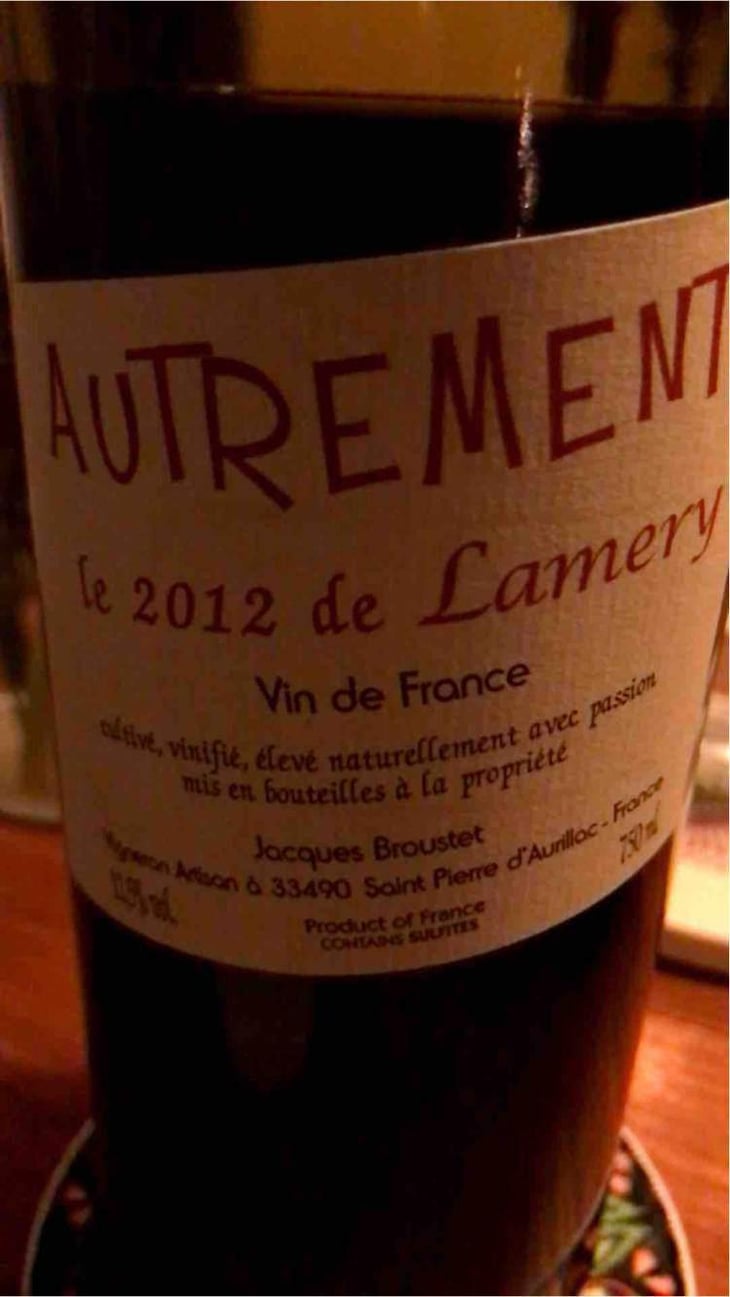 Autrement - Château Lamery - Jacques Broustet 