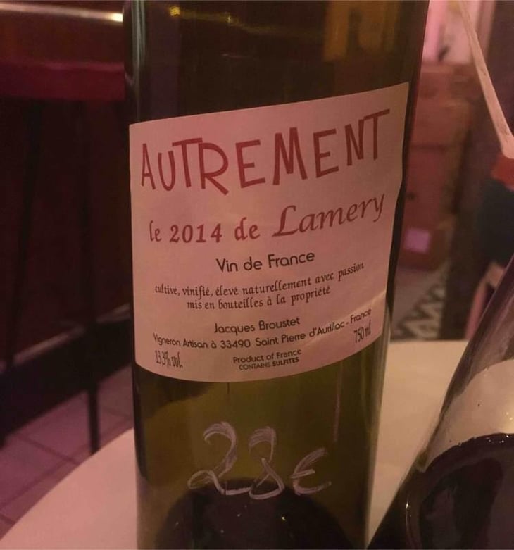 Autrement - Château Lamery - Jacques Broustet 