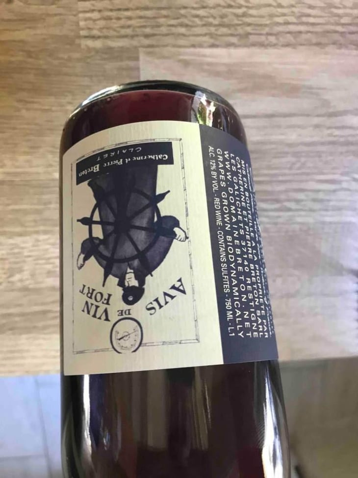 Avis de Vin Fort - Domaine Breton - Catherine & Pierre Breton 
