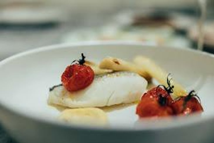 Cod, Leeks, Cherry Tomatoes And Roasted Garlic Mayonnaise - ita Madrid - 794947