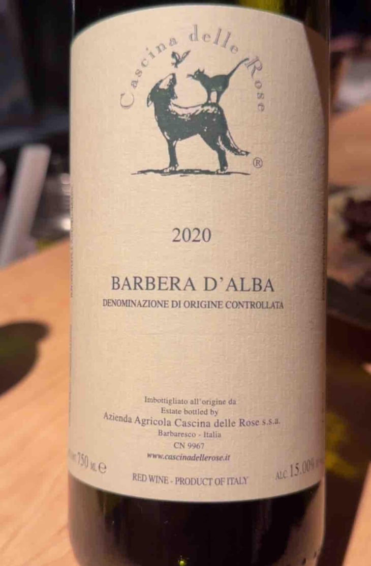 Barbera d’Alba DOC - Cascina Delle Rose - Italo Sobrino 
