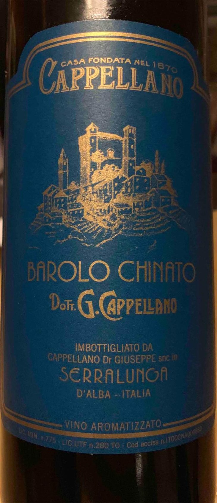 Barolo Chinato - Giuseppe Cappellano - Augusto Cappellano 