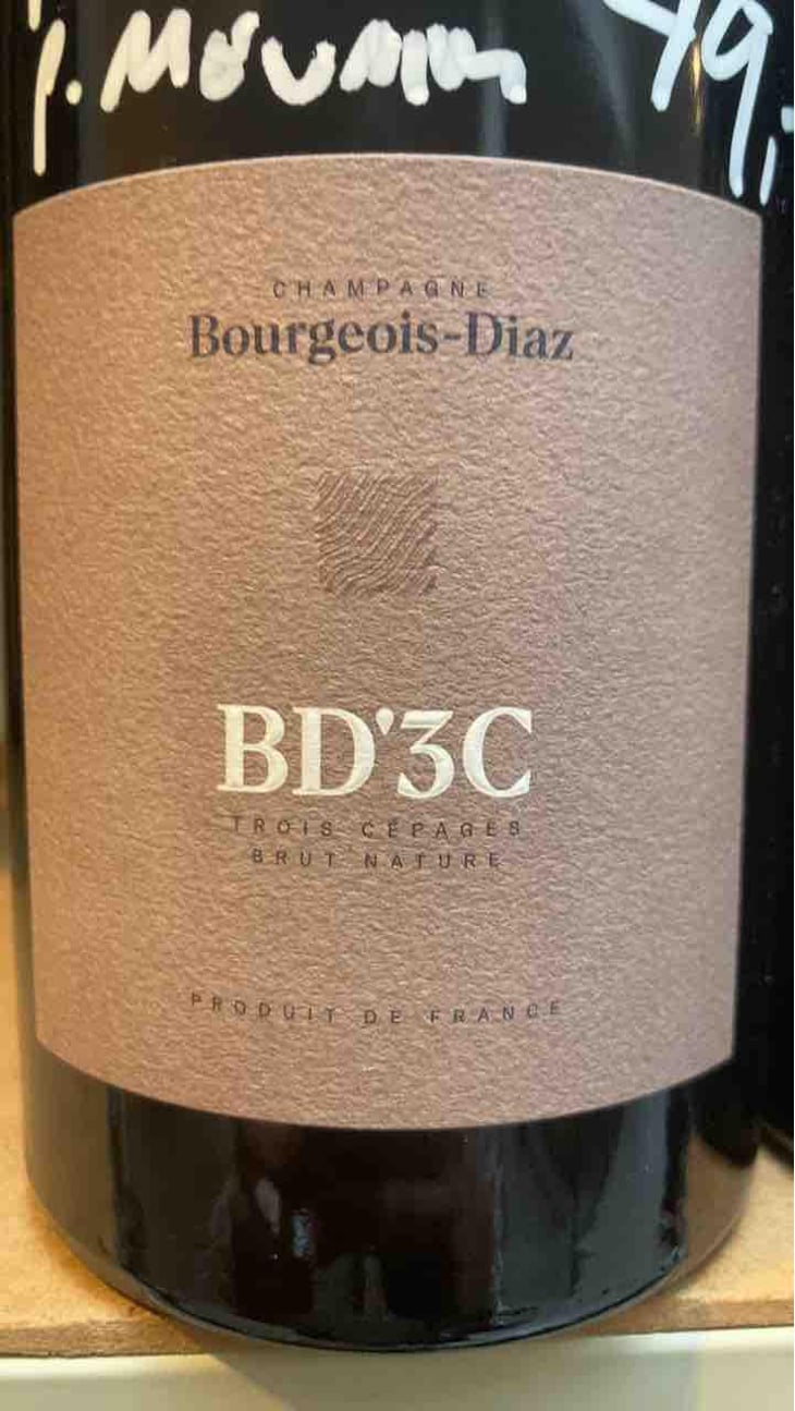 BD'3C - Brut Nature - Champagne Bourgeois-Diaz - Jérôme & Charlotte Bourgeois -2017