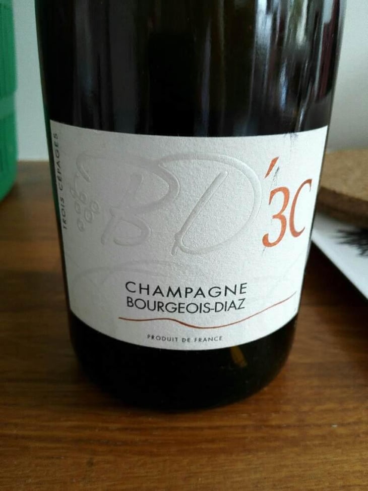 BD'3C - Brut Nature - Champagne Bourgeois-Diaz - Jérôme & Charlotte Bourgeois -2017