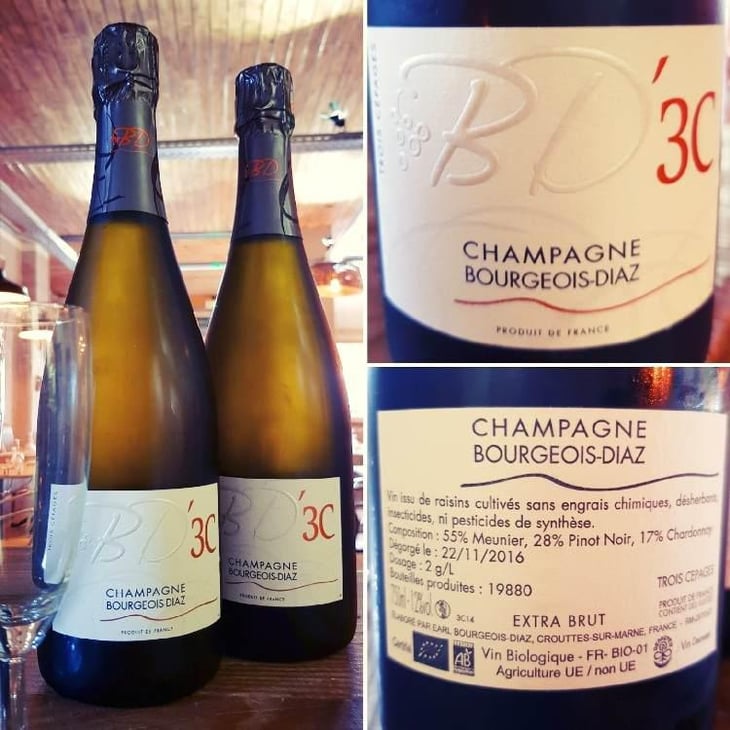 BD'3C - Brut Nature - Champagne Bourgeois-Diaz - Jérôme & Charlotte Bourgeois -2017