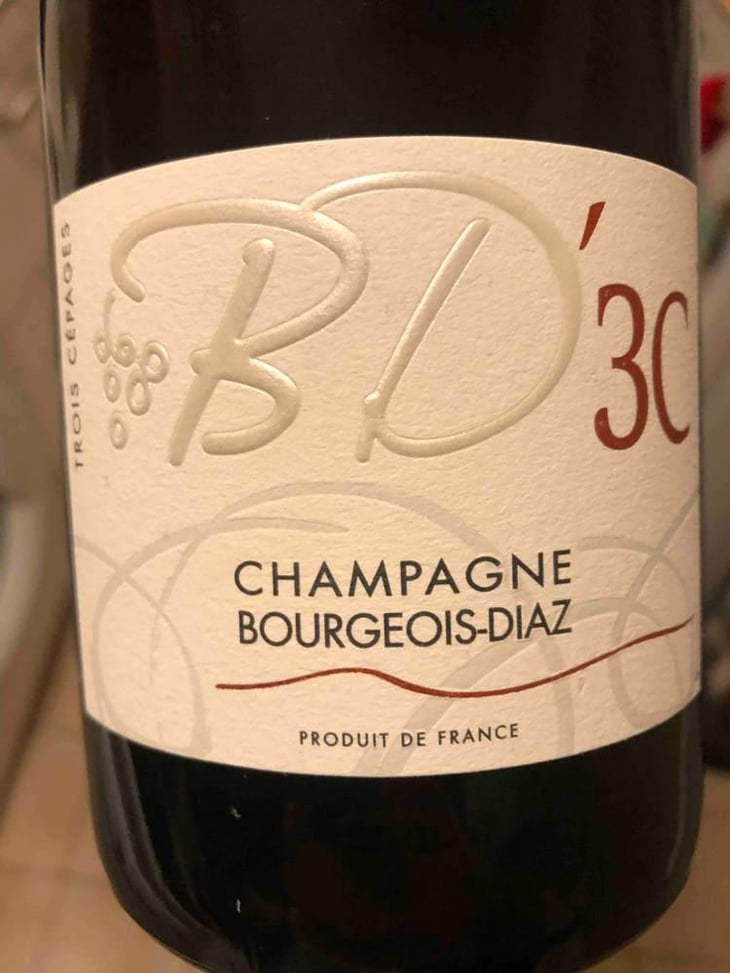BD'3C - Brut Nature - Champagne Bourgeois-Diaz - Jérôme & Charlotte Bourgeois -2017