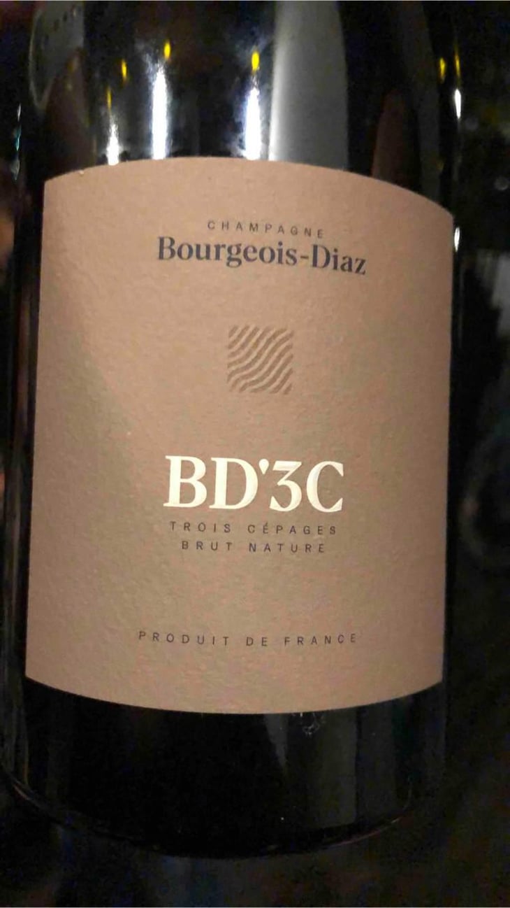 BD'3C - Brut Nature - Champagne Bourgeois-Diaz - Jérôme & Charlotte Bourgeois -2017