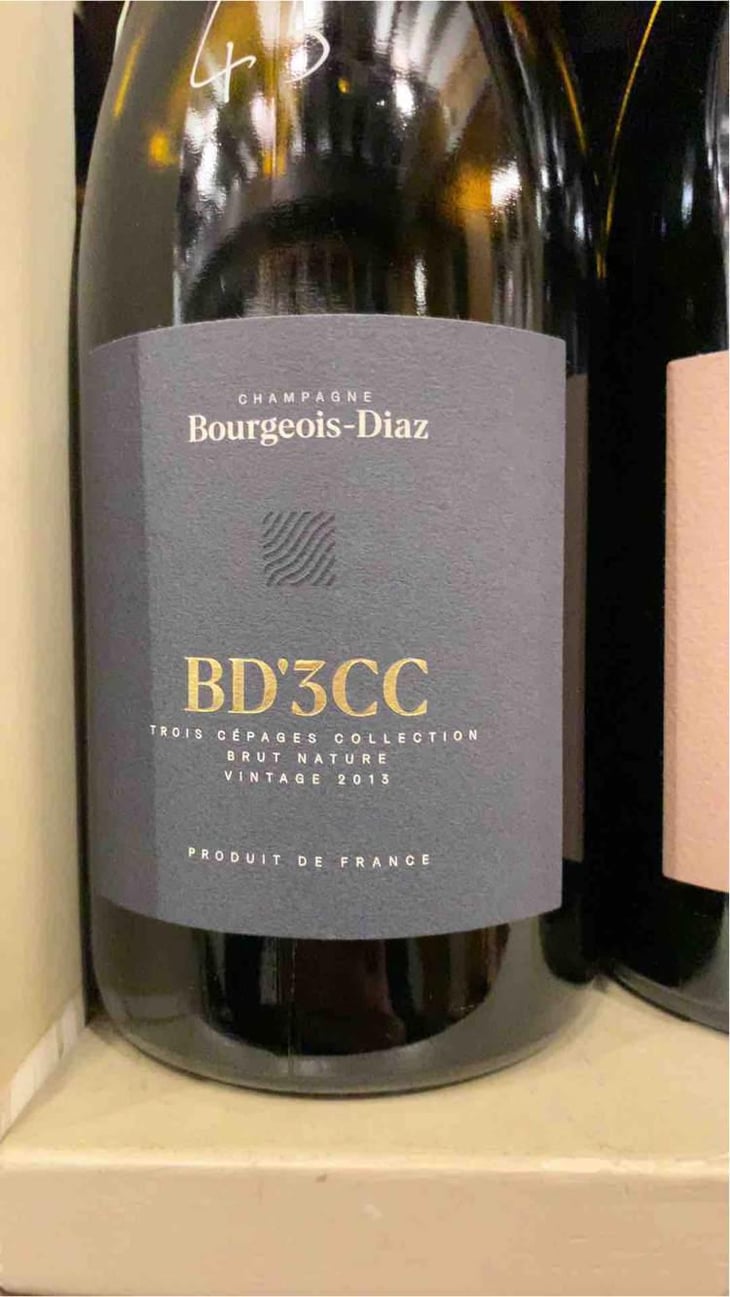 BD'3CC - Brut Nature Millésimé - Champagne Bourgeois-Diaz - Jérôme & Charlotte Bourgeois -2016