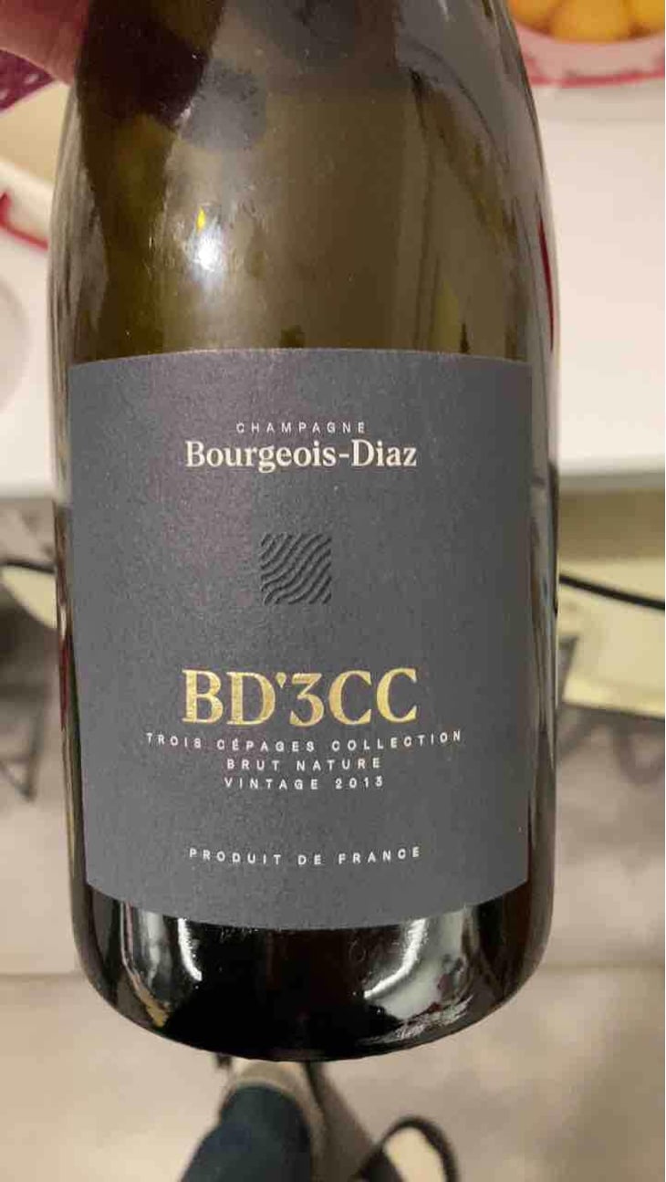 BD'3CC - Brut Nature Millésimé - Champagne Bourgeois-Diaz - Jérôme & Charlotte Bourgeois -2016