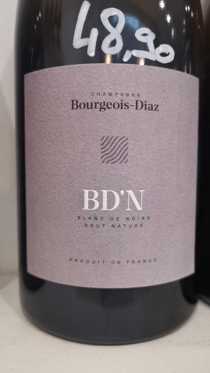BD'N - Brut Nature - Champagne Bourgeois-Diaz - Jérôme & Charlotte Bourgeois 