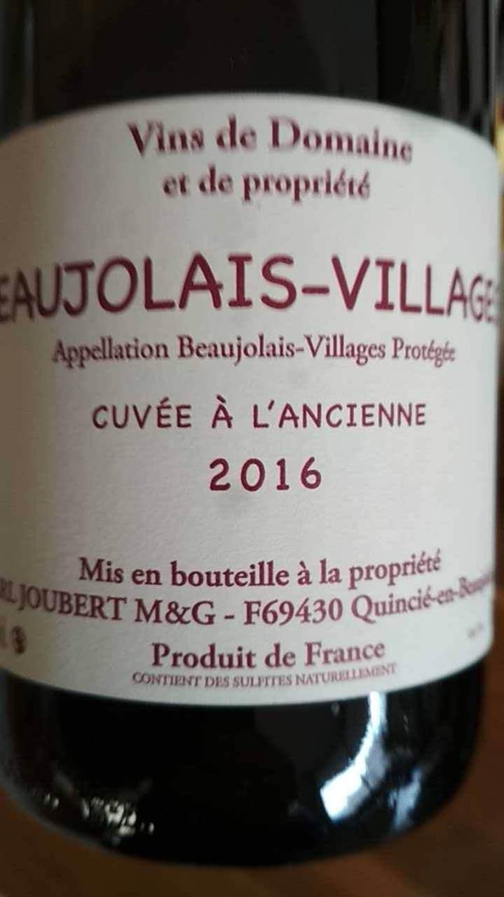 Beaujolais Nouveau - Domaine Marcel Joubert - Carine Joubert 