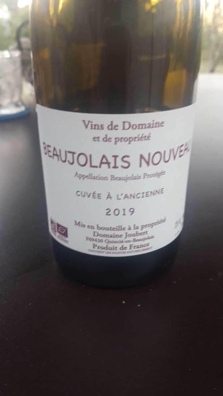 Beaujolais Nouveau - Domaine Marcel Joubert - Carine Joubert 