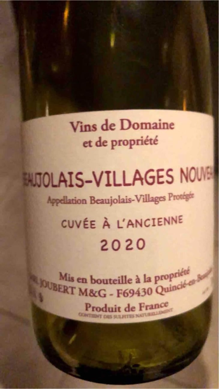Beaujolais Nouveau - Domaine Marcel Joubert - Carine Joubert 