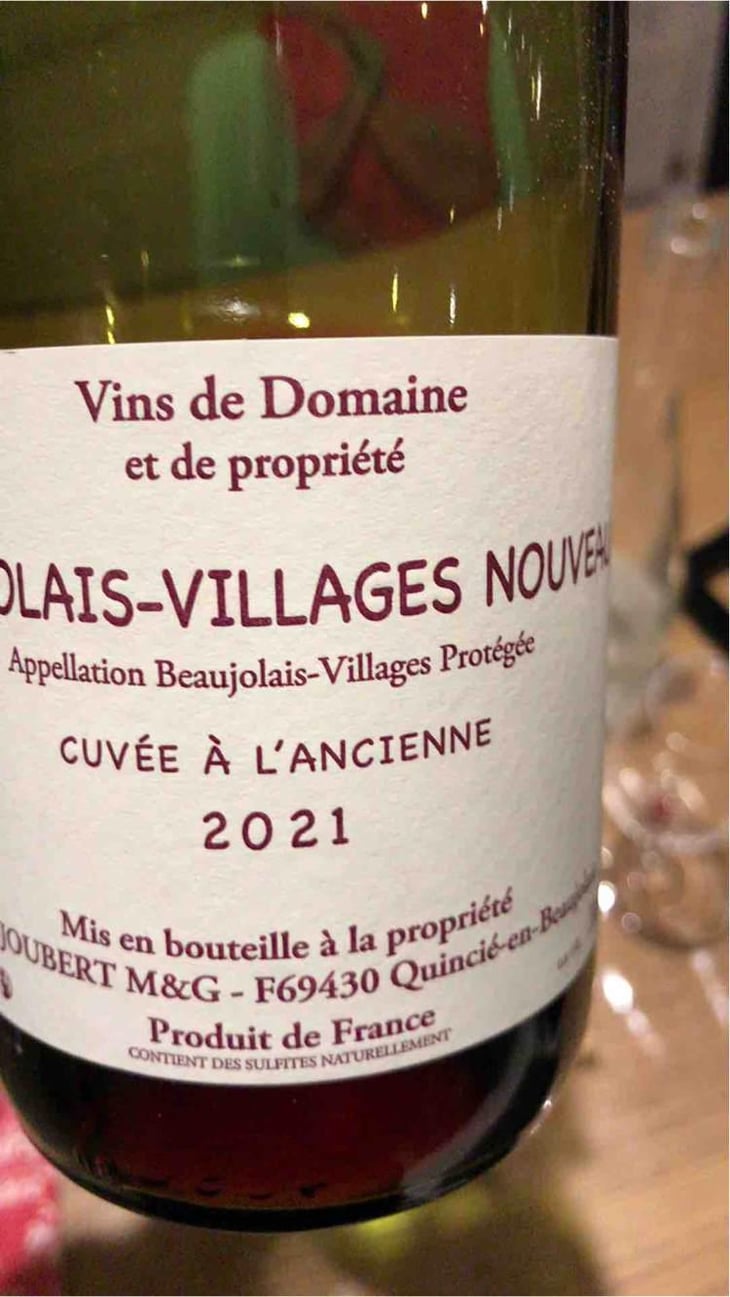 Beaujolais Nouveau - Domaine Marcel Joubert - Carine Joubert 