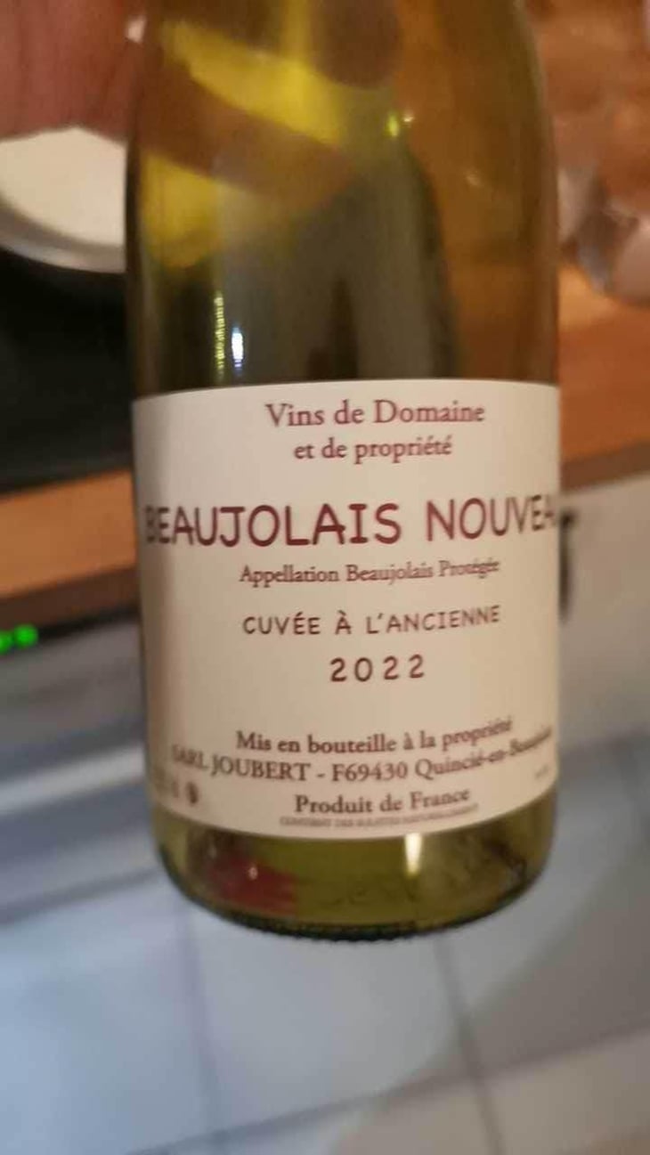 Beaujolais Nouveau - Domaine Marcel Joubert - Carine Joubert 