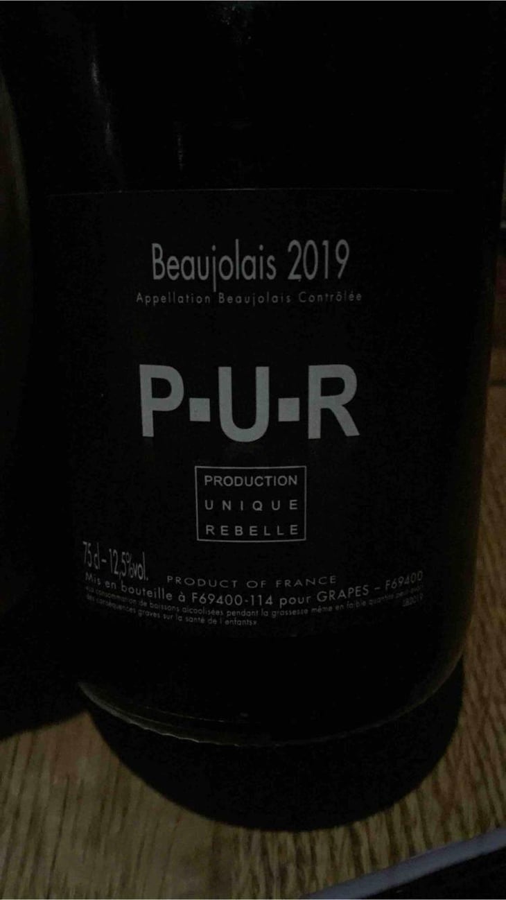 Beaujolais Nouveau - P-U-R (Production Unique Rebelle) - Florian Looze 