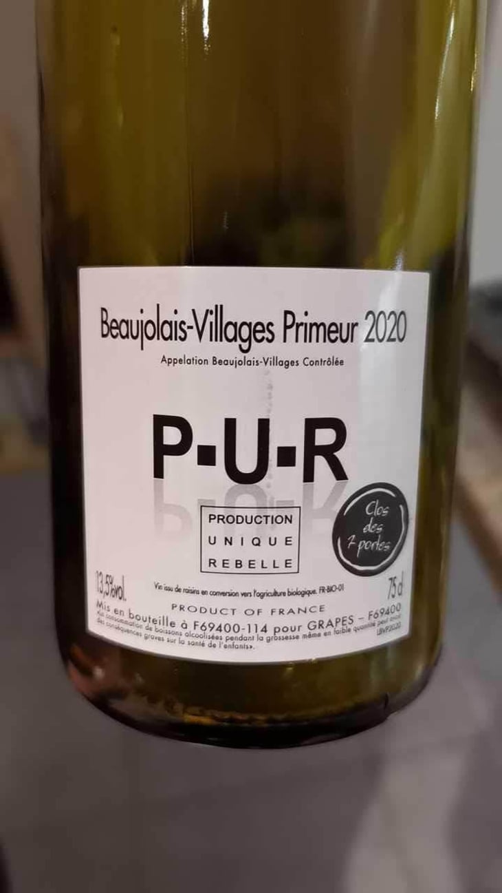Beaujolais Nouveau - P-U-R (Production Unique Rebelle) - Florian Looze 