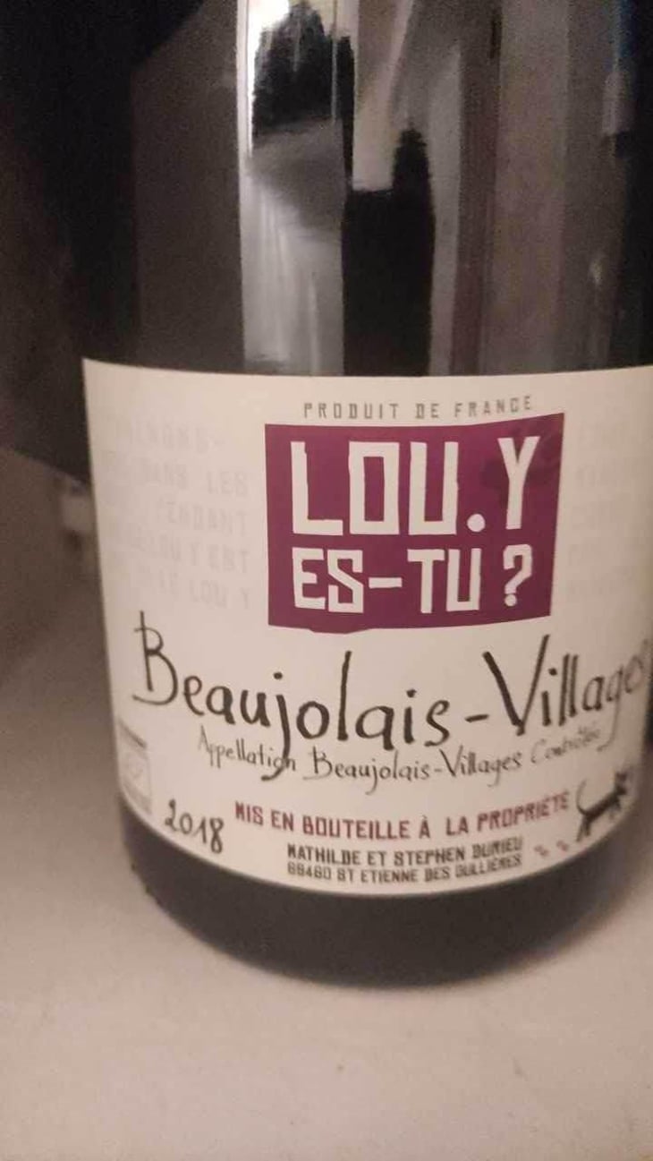 Beaujolais-Villages - Lou. Y Es-Tu? - Mathilde & Stephen Durieu 