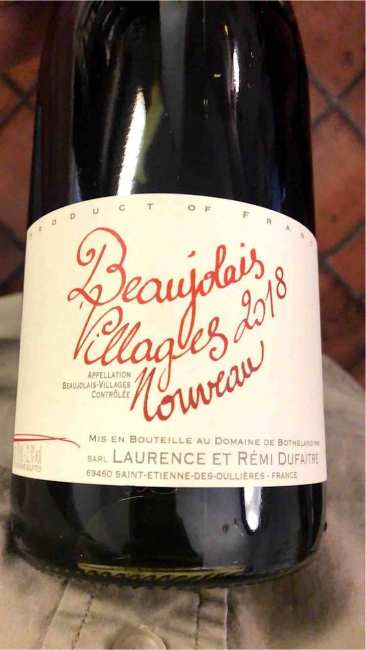 Beaujolais Villages Nouveau - Domaine de Botheland - Rémi Dufaitre & Laurence Liatard 