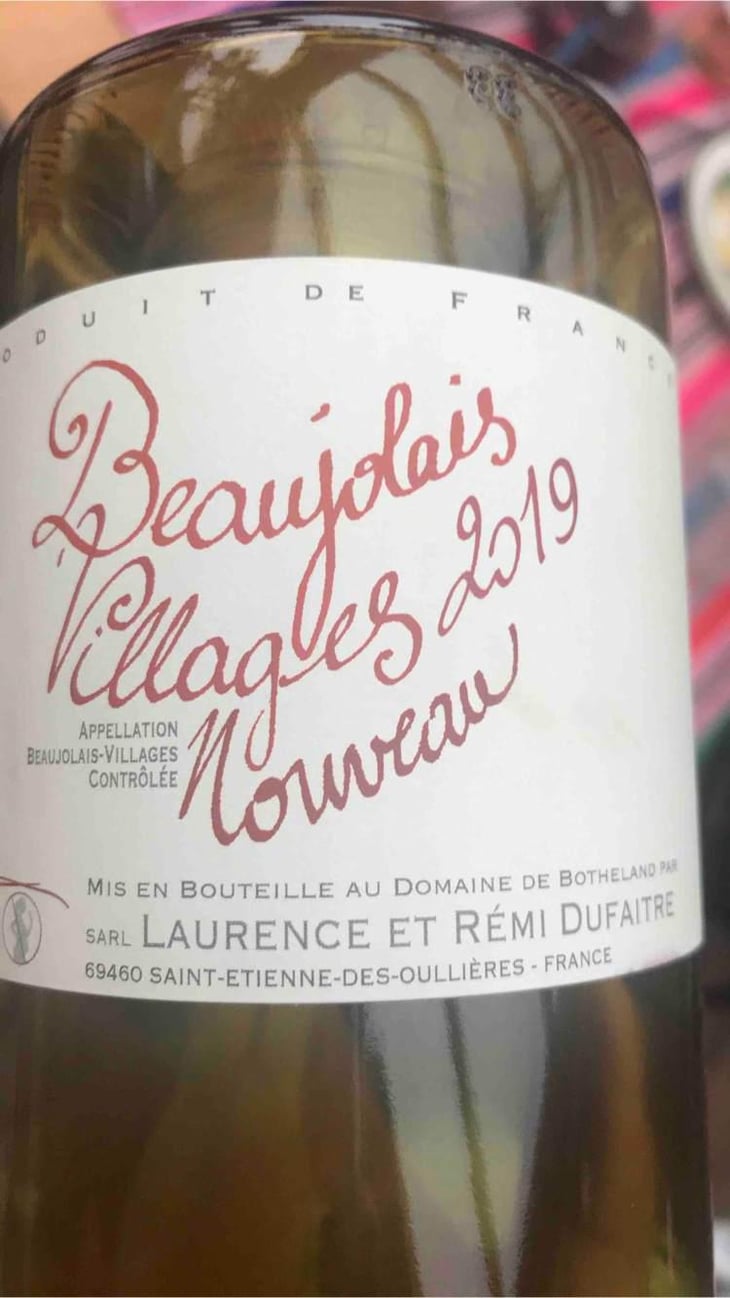 Beaujolais Villages Nouveau - Domaine de Botheland - Rémi Dufaitre & Laurence Liatard 