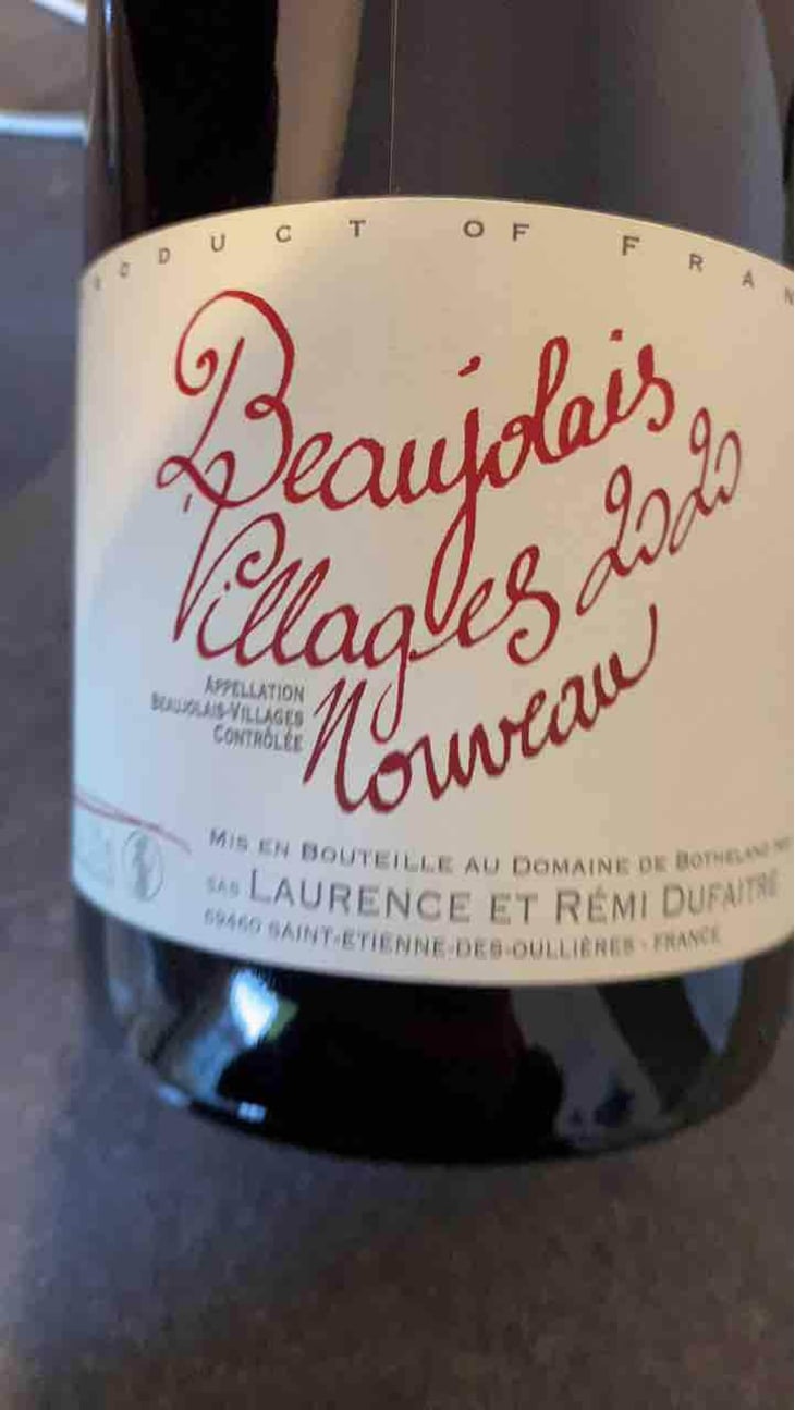 Beaujolais Villages Nouveau - Domaine de Botheland - Rémi Dufaitre & Laurence Liatard 