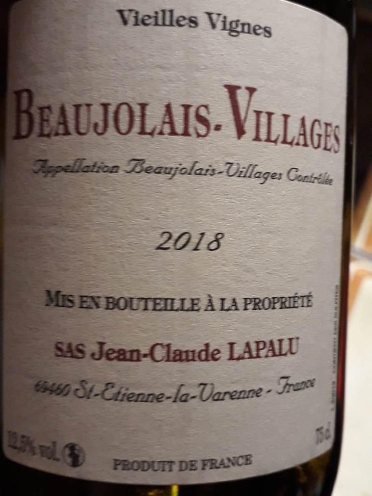 Beaujolais Villages Vieilles Vignes - Jean-Claude Lapalu - Jean-Claude Lapalu 