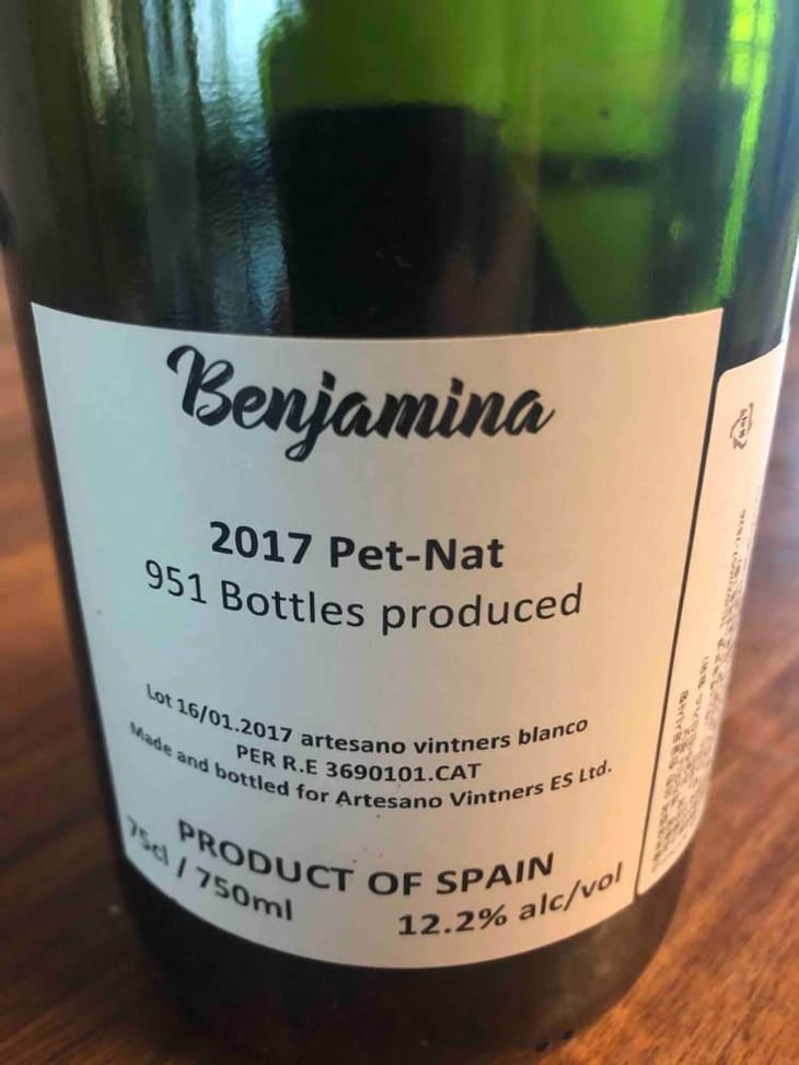 Benjamina Pet Nat - Alex Craighead Wines - Don & Kindeli Wines - Alex Craighead & Josefina Venturino 