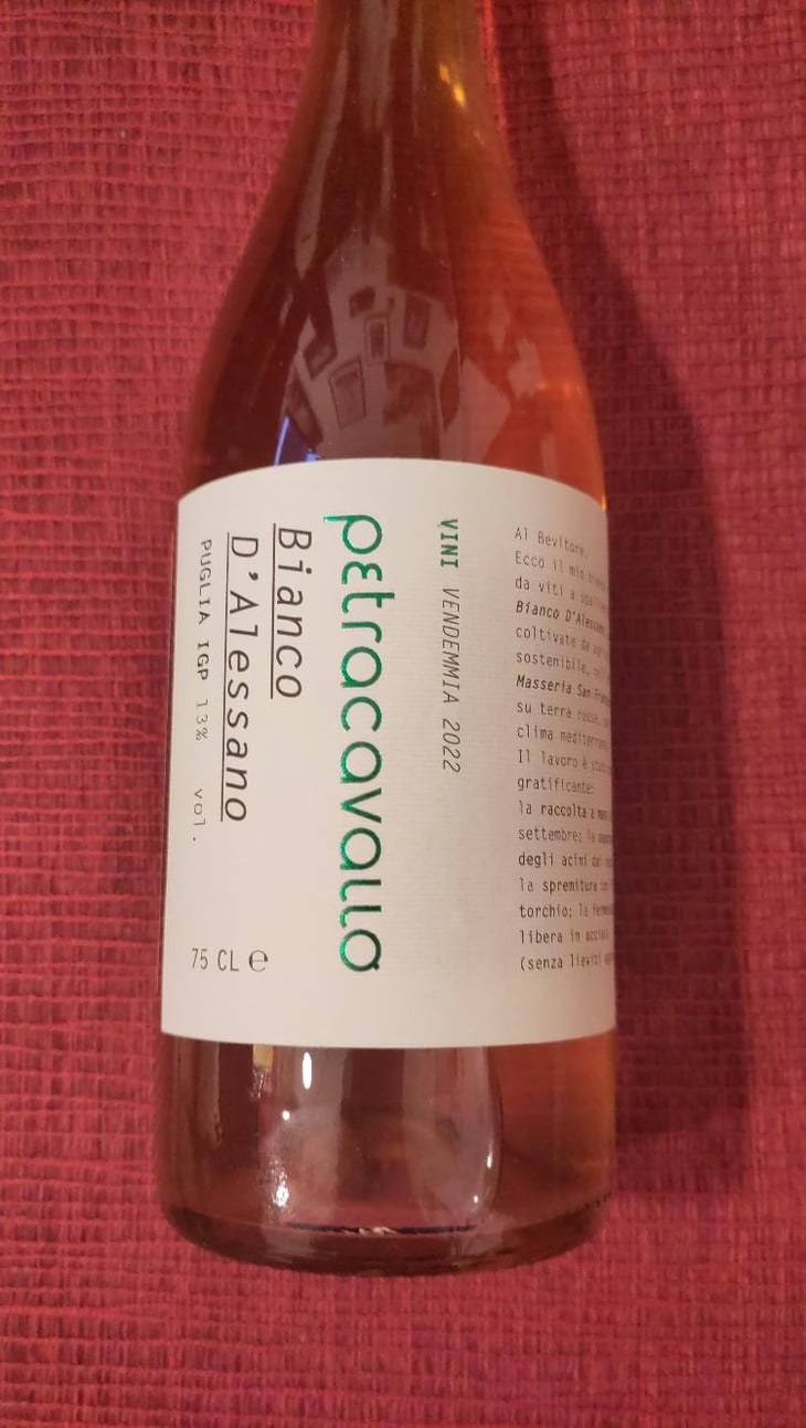 Bianco D'Alessano - Vini Petracavallo - Vito D'Onghia 