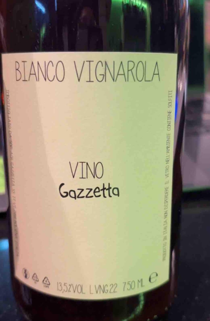 Bianco Vignarola - Gazzetta Wines - Patricia Nelson 