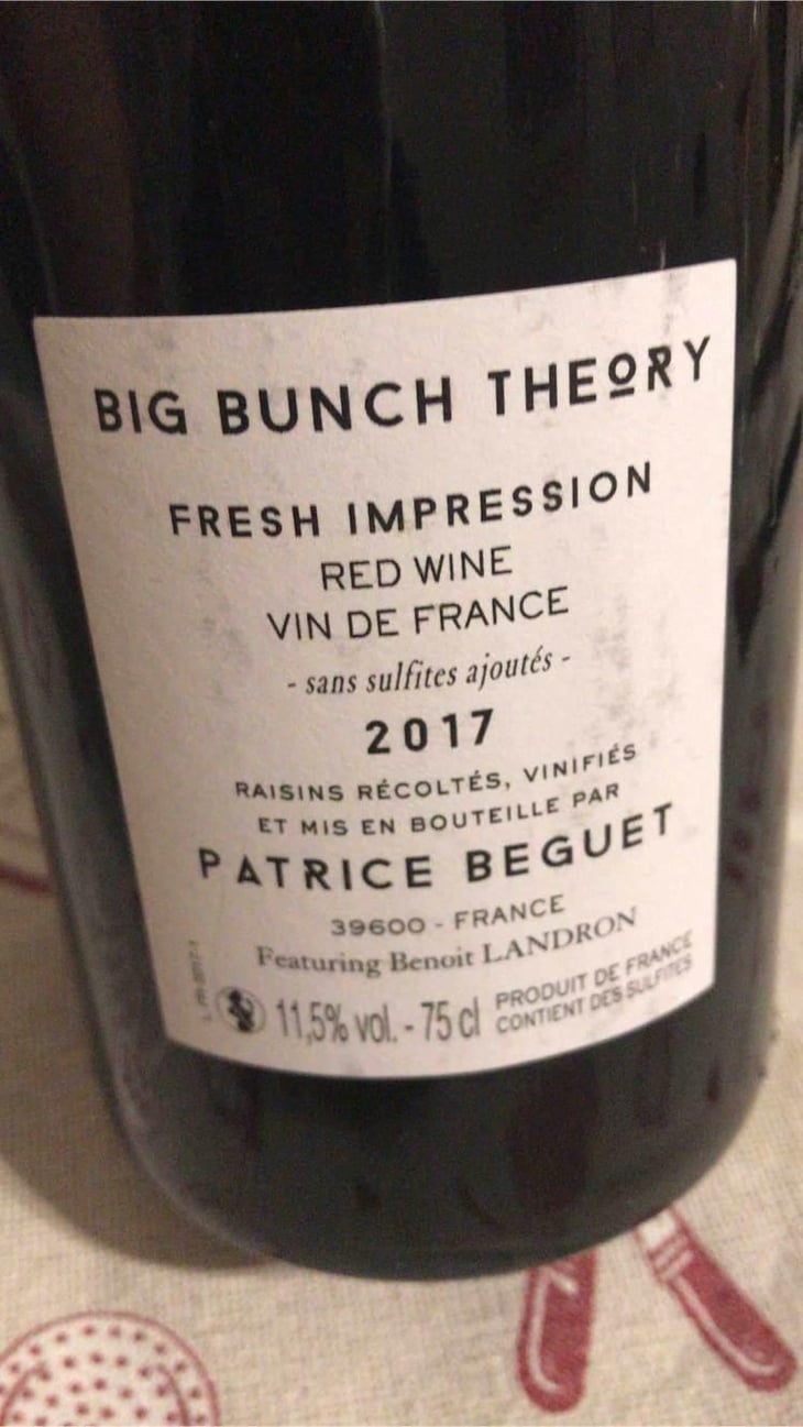 Big Bunch Theory (Rouge) - Domaine Hughes-Beguet - Caroline & Patrice Hughes Béguet 