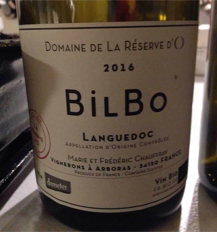 Bilbo - Domaine de La Réserve d'O - Marie & Frédéric Chauffray 
