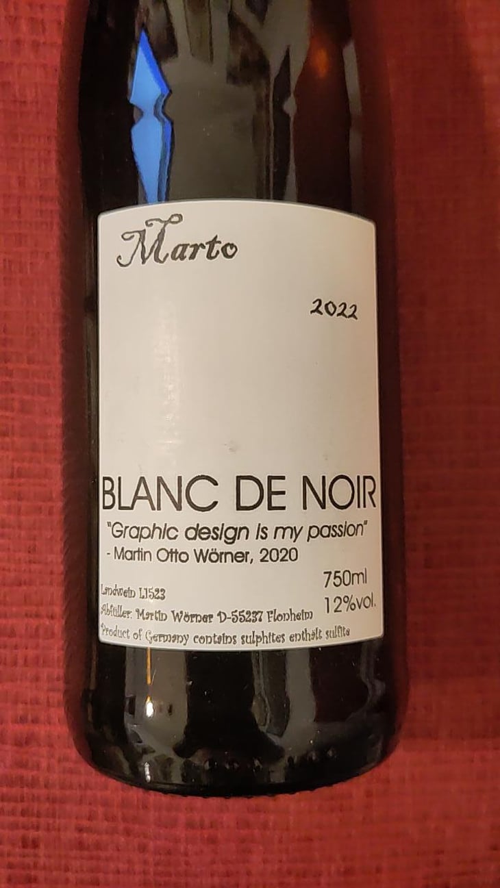 Blanc de Noir - Marto Wines - Weingut Wörner - Martin Wörner -2022
