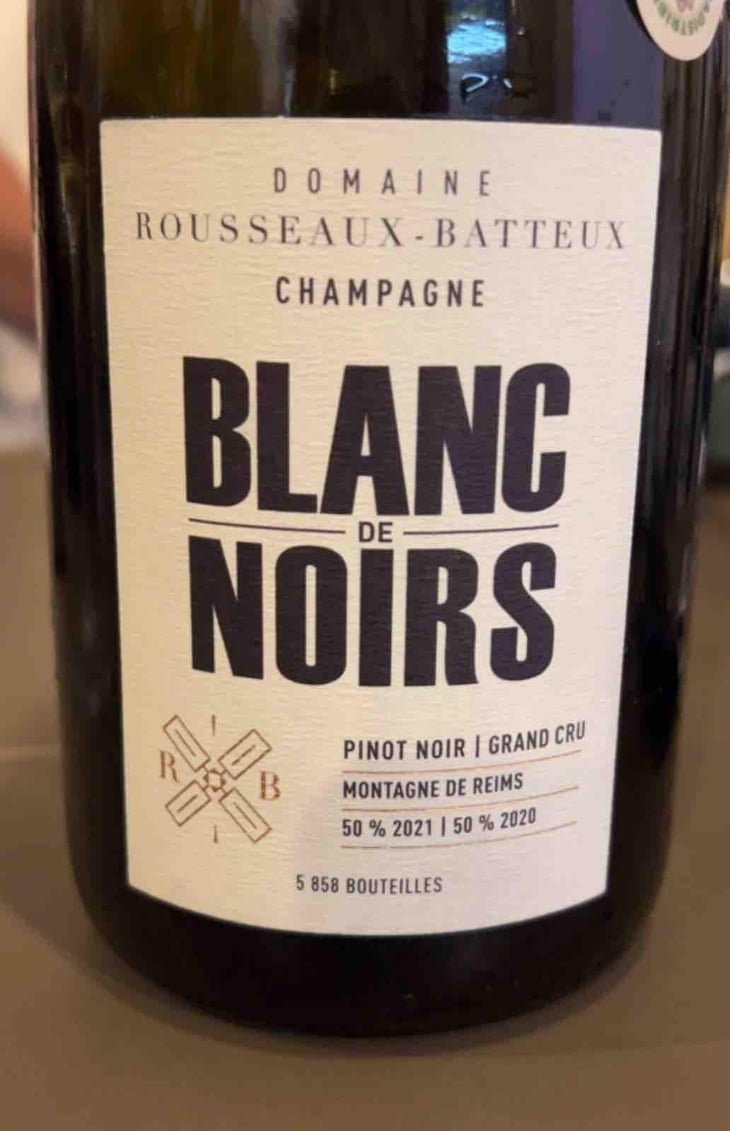 Blanc De Noirs - Domaine Rousseaux - Batteux - Adrien Rousseaux -2021