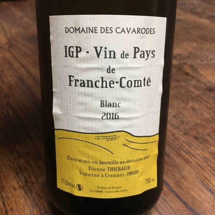 IGP Vin De Pays De Franche-Comte Blanc - Domaine des Cavarodes - Etienne Thiebaud 