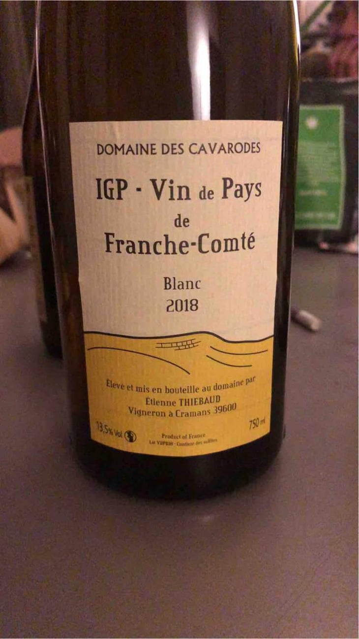 IGP Vin De Pays De Franche-Comte Blanc - Domaine des Cavarodes - Etienne Thiebaud 