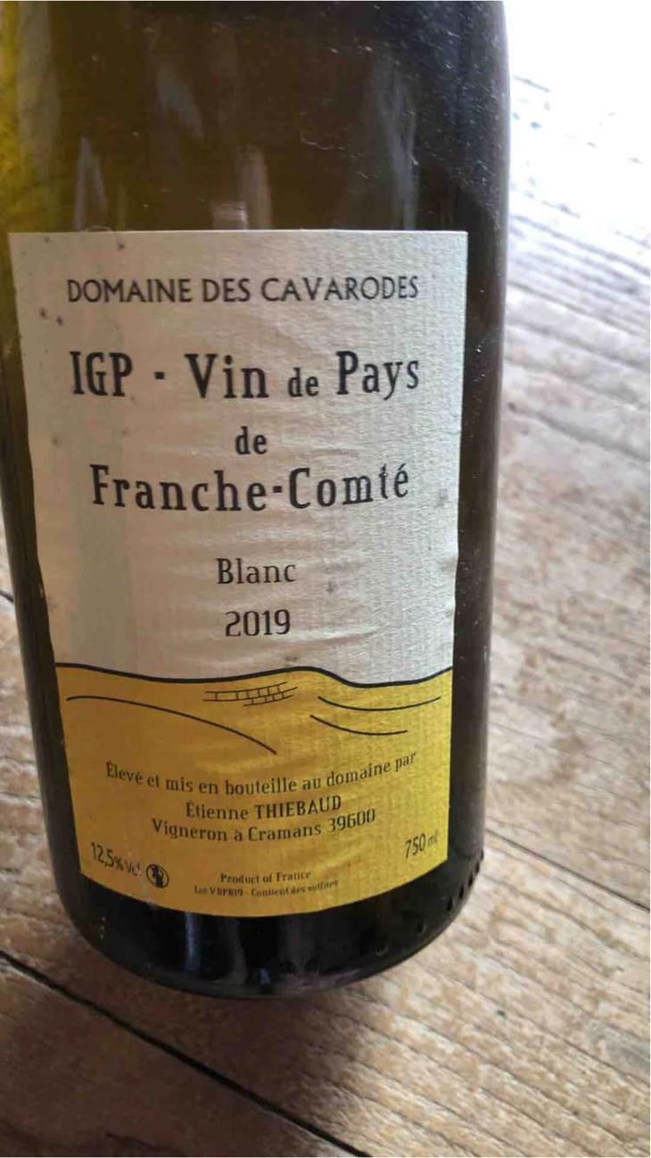 IGP Vin De Pays De Franche-Comte Blanc - Domaine des Cavarodes - Etienne Thiebaud 