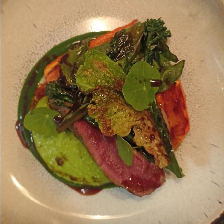 Boeuf De Printemps/Polenta Au Beurre D'Herbes, Jus Vinaigrette - Maison Cachee - 759143