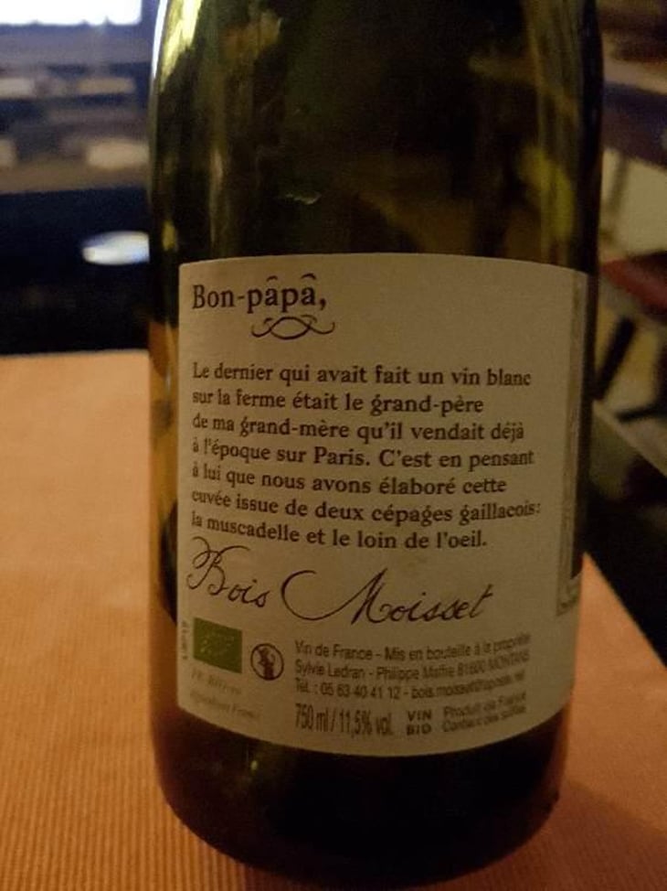 Bon-Papa - Domaine Ferme Bois Moisset - Sylvie & Philippe Maffre 