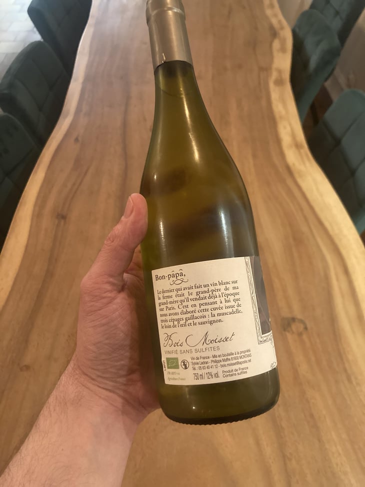 Bon-Papa - Domaine Ferme Bois Moisset - Sylvie & Philippe Maffre 
