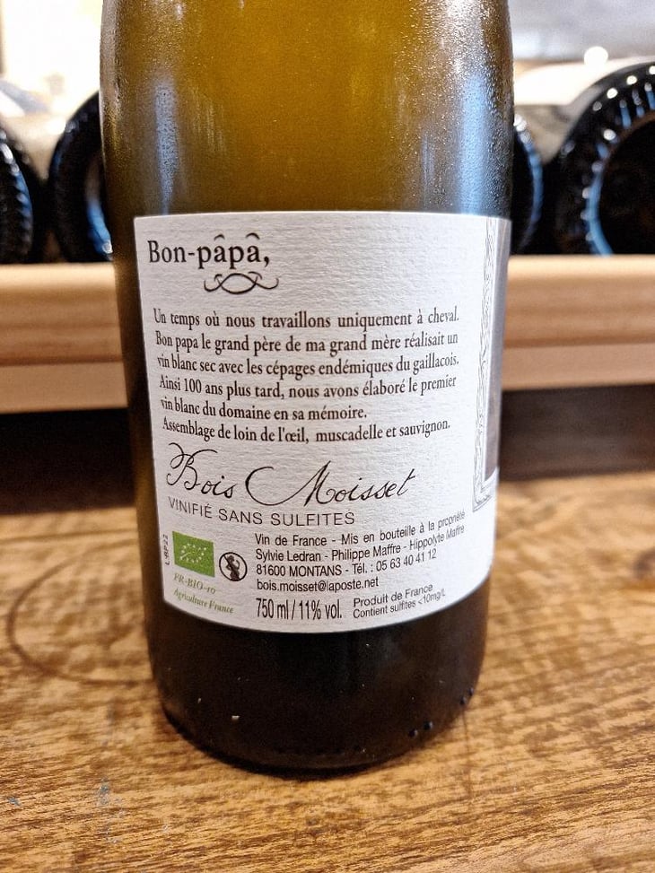Bon-Papa - Domaine Ferme Bois Moisset - Sylvie & Philippe Maffre 
