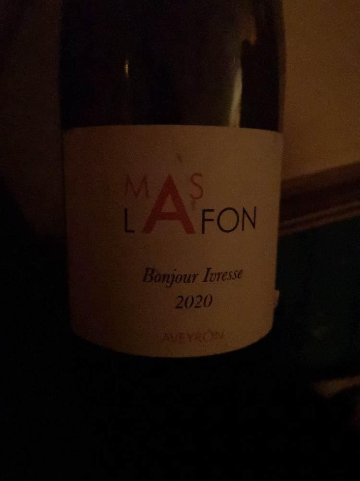 Bonjour Ivresse - Mas Lafon - Jean-Baptiste Lafon -2020