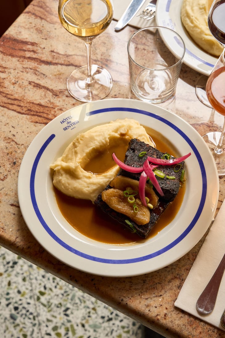 Boudin Noir, Purée - Restaurant Hôtel du Sentier - 776592